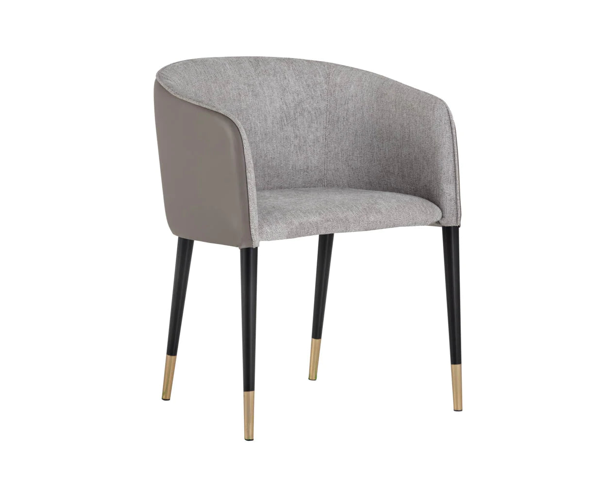 ASHER DINING ARMCHAIR - FLINT GREY / NAPA TAUPE
