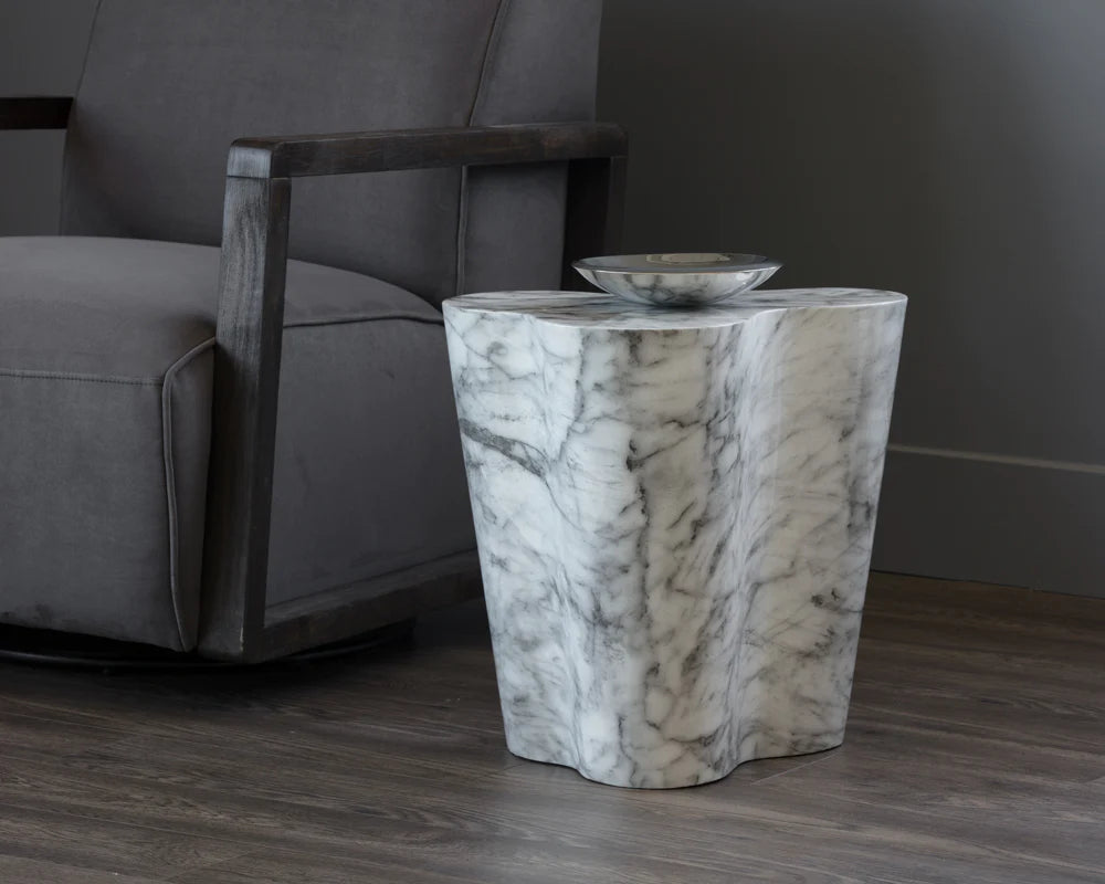AVA END TABLE - SMALL - MARBLE LOOK