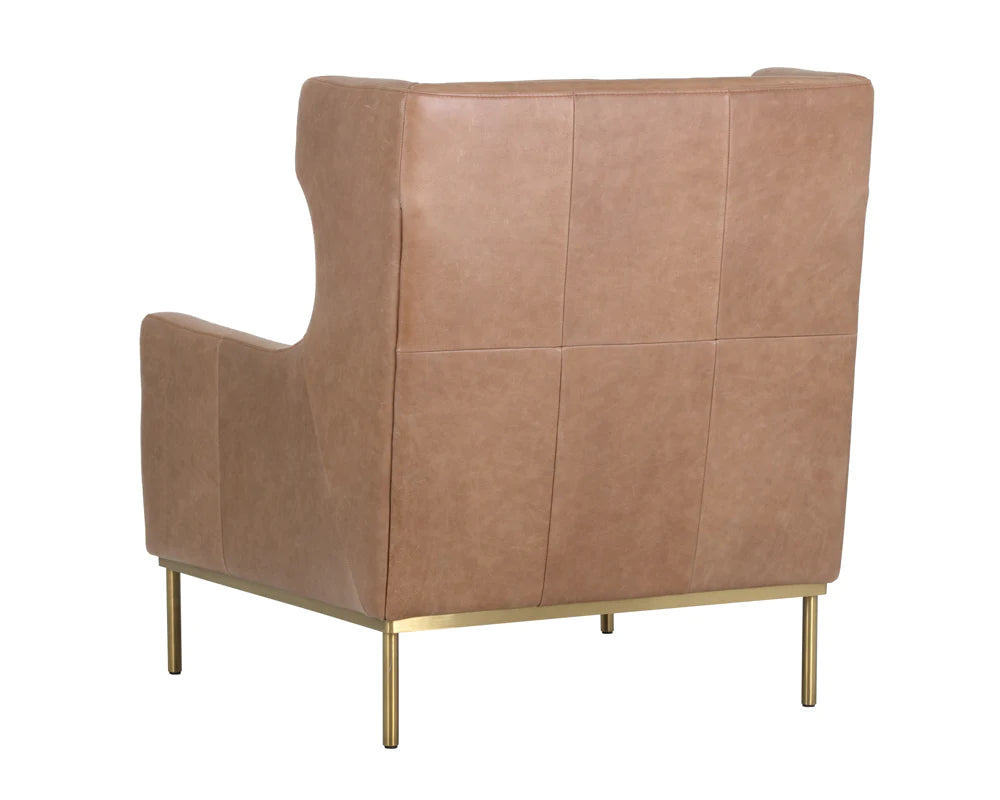 VIRGIL LOUNGE CHAIR - MARSEILLE CAMEL LEATHER