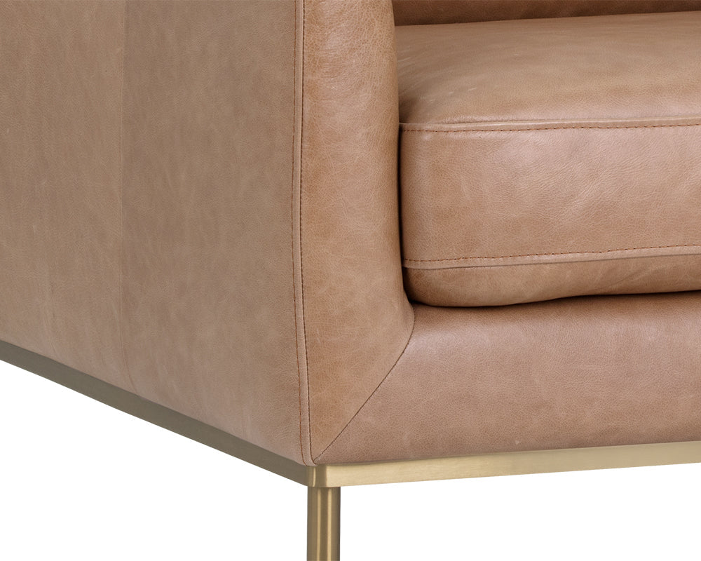 VIRGIL LOUNGE CHAIR - MARSEILLE CAMEL LEATHER