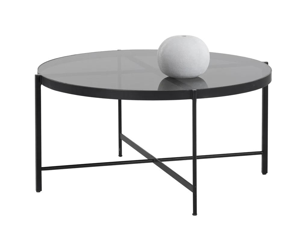 WILLEM COFFEE TABLE - LARGE - SMOKED GLASS