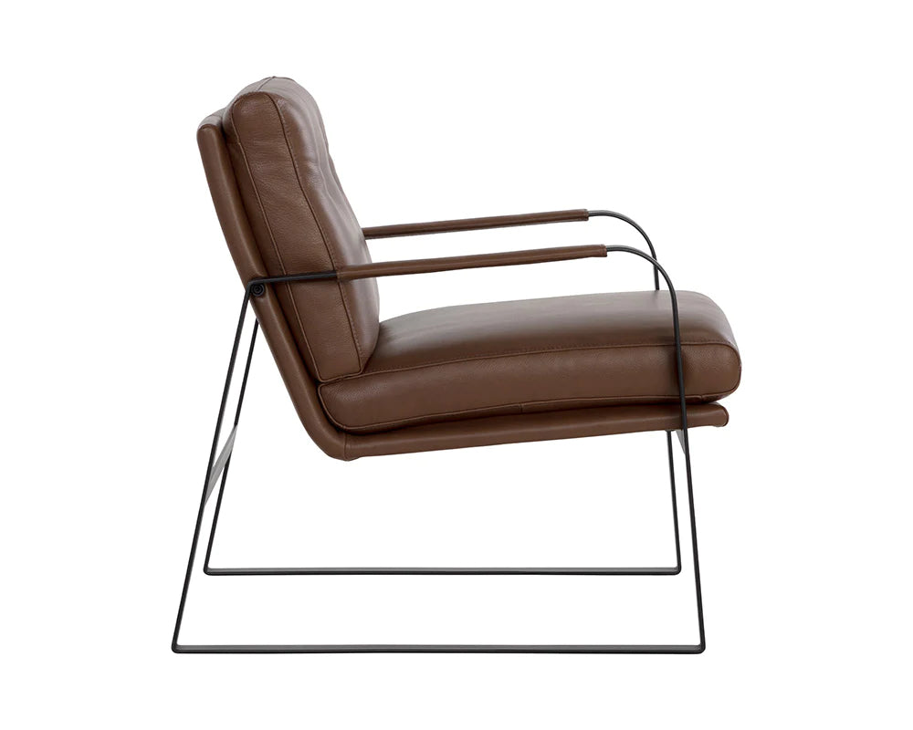 STERLING LOUNGE CHAIR - MISSOURI MAHOGANY LEATHER
