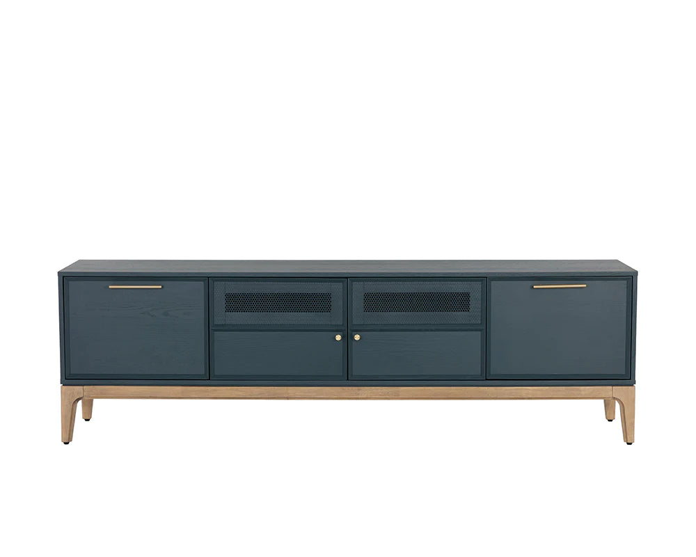 RIVERO MEDIA CONSOLE AND CABINET - TEAL