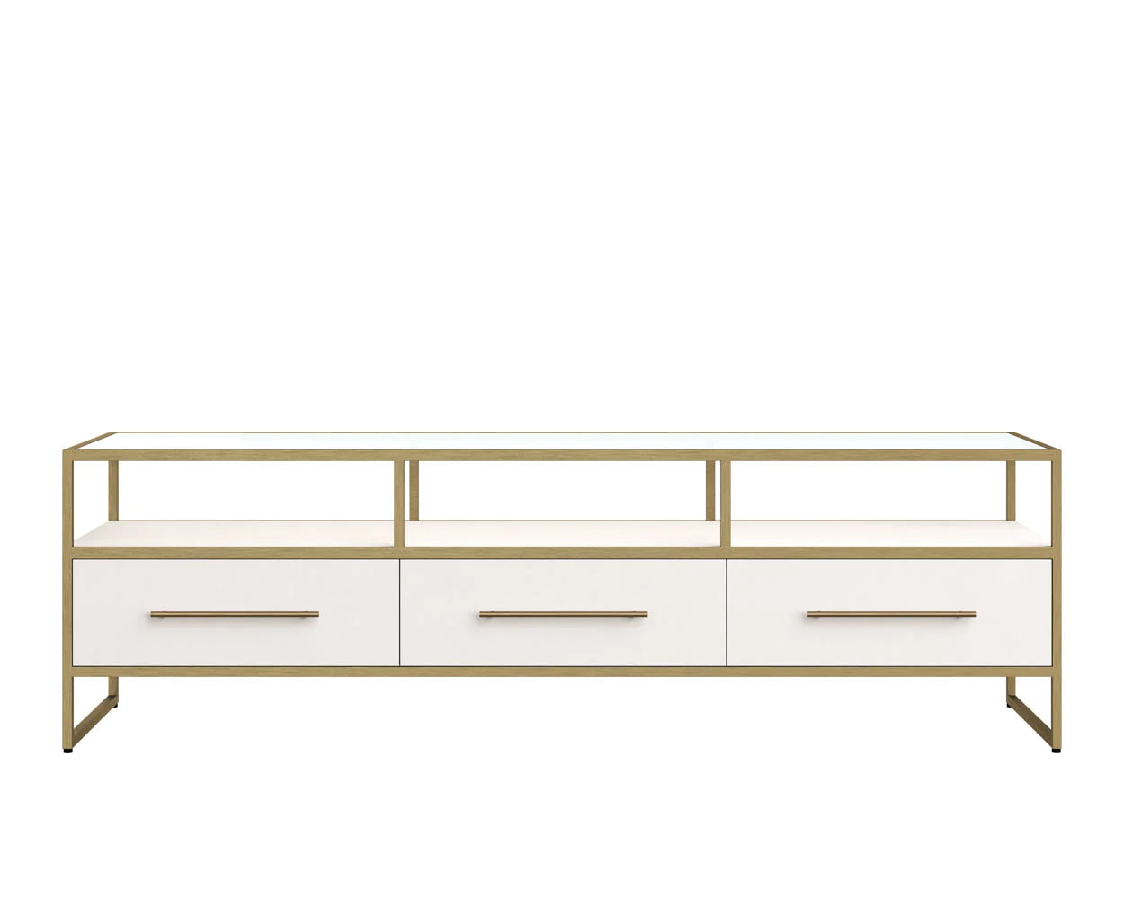 VENICE MEDIA CONSOLE AND CABINET - OYSTER SHAGREEN