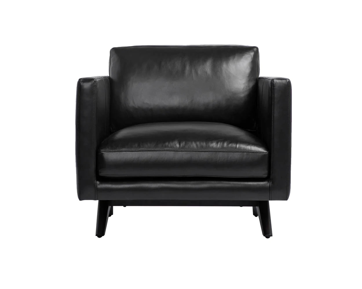 ROGERS ARMCHAIR - CORTINA BLACK LEATHER