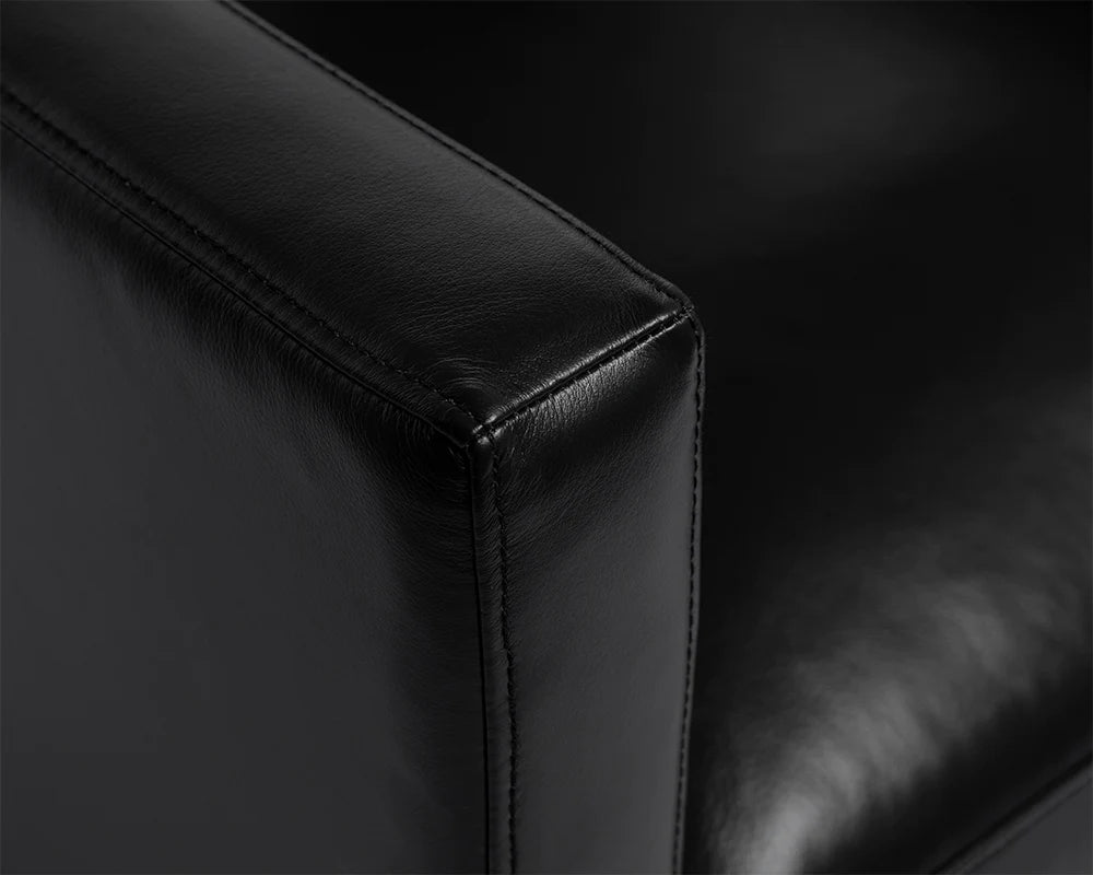 ROGERS ARMCHAIR - CORTINA BLACK LEATHER