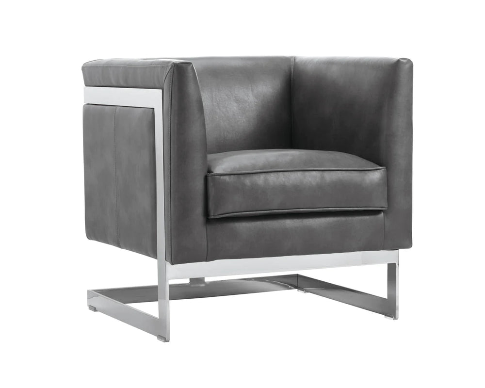 YVETTE ARMCHAIR - STAINLESS STEEL - CANTINA MAGNETITE