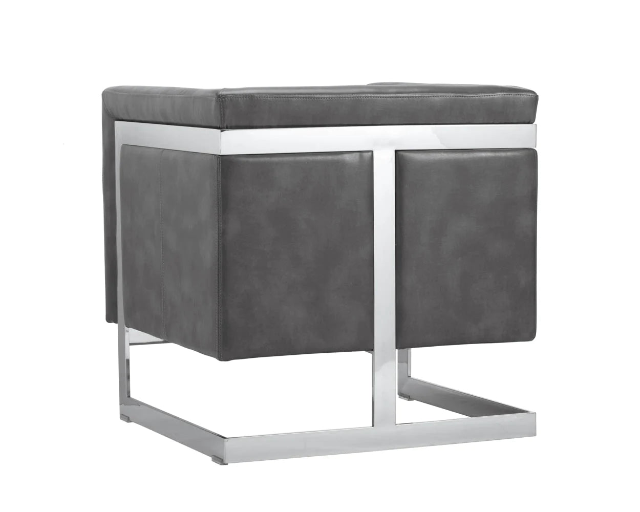 YVETTE ARMCHAIR - STAINLESS STEEL - CANTINA MAGNETITE