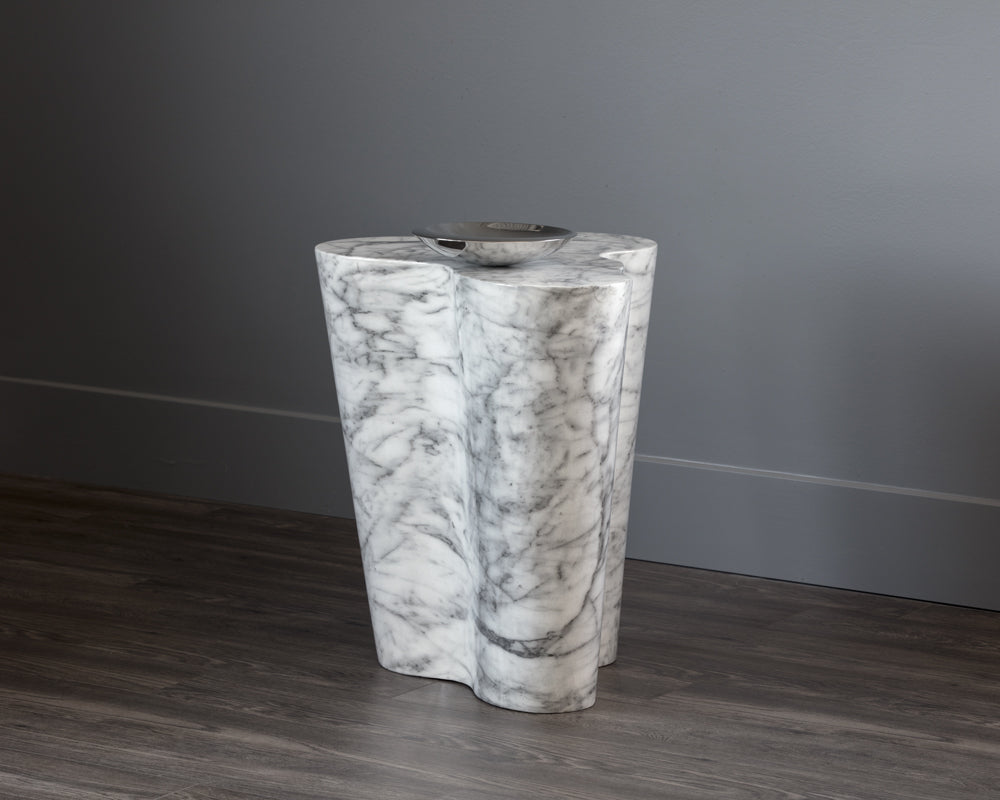 AVA END TABLE - LARGE - MARBLE LOOK - End Tables