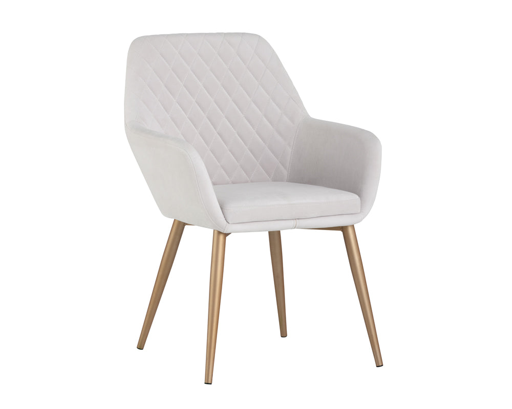 JAYNA DINING CHAIR - GOLD - ANTONIO LINEN - Dining Chairs