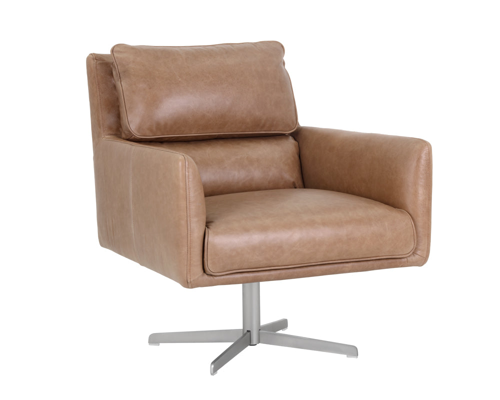 EASTON SWIVEL CHAIR - MARSEILLE CAMEL - Occasional Chairs