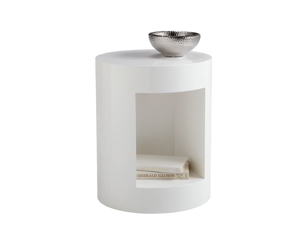BEACON END TABLE - HIGH GLOSS WHITE - End Tables