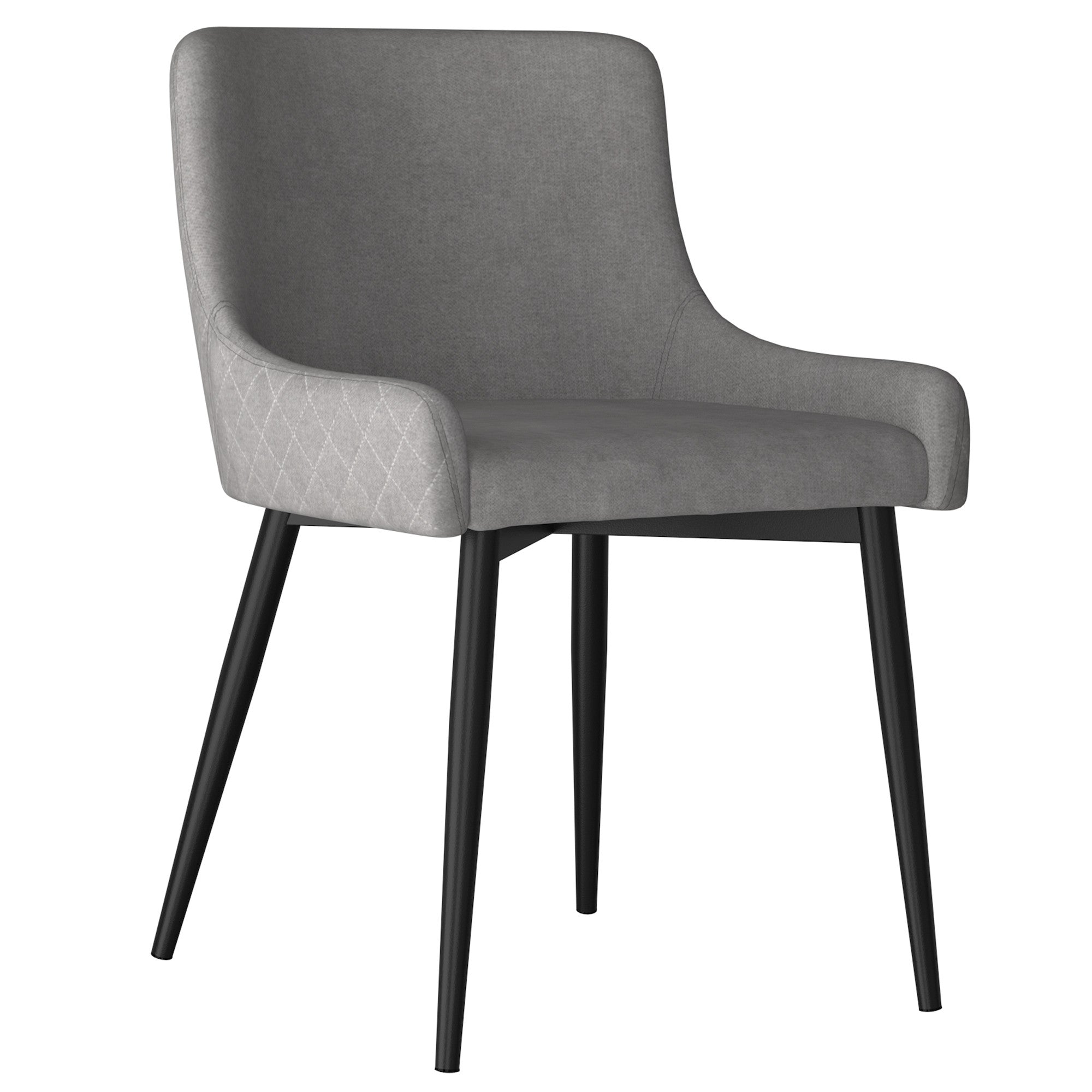 Bianca Side Chair set of 2 in Grey with Black Leg Price 